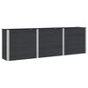 vidaXL Garden Raised Bed Black 300 x 50 x 91 cm WPC and Aluminium