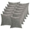 vidaXL Cushion Cover 12 pcs HEERLEN Dark Grey 40 x 40 cm