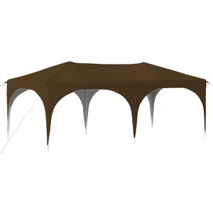 vidaXL Pop-up Party Tent Taupe 575 x 288 x 245 cm Oxford Fabric