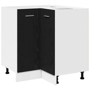 vidaXL Corner Bottom Cabinet Riga Black oak 75.5 x 75.5 x 81.5 cm