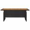 vidaXL Garden Table Black 100x50x43/63 cm Solid Wood Acacia&Poly Rattan