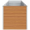 vidaXL Garden Raised Bed 400x80x77 cm Galvanized Steel Silver