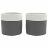 vidaXL Storage Baskets 2 pcs Grey and White &Oslash;28x28 cm Cotton
