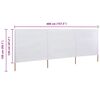 vidaXL 3-panel Wind Screen Fabric 400x120 cm White