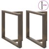 vidaXL Dining Table Legs T-Shaped&nbsp;2 pcs Black 100x35x(72-73) cm Steel