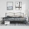 vidaXL Metal Bed Frame without Mattress with Footboard Black 193x203cm