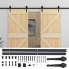 vidaXL Sliding Door 2 pcs 90 x 210 cm Solid Pine Wood