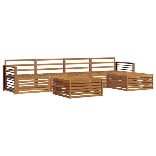 vidaXL Outdoor Sofa Set 6 pcs Natural