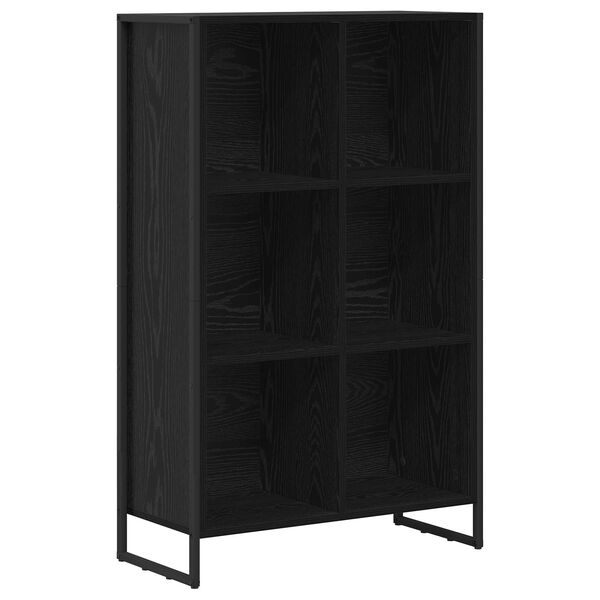 vidaXL Book Cabinet Black Oak 99.5 x 30 x 108.5 cm Engineered Wood
