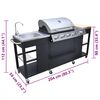 vidaXL Outdoor Kitchen Barbecue Montana 4 Burners