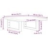 vidaXL Basin Shelf Wall Mounted Steel and Solid Wood Oak