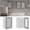 vidaXL Hanging Glass Cabinet Lyon Grey Sonoma 40x31x60 cm Engineered Wood