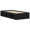 vidaXL Bed Frame without Mattress Black Oak 100x200 cm Engineered Wood