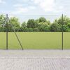 vidaXL Fence with Posts Grey 1.4 x 25 m PVC-coated steel