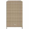vidaXL Garden Storage Cabinet Beige 83x45x76 cm Poly Rattan