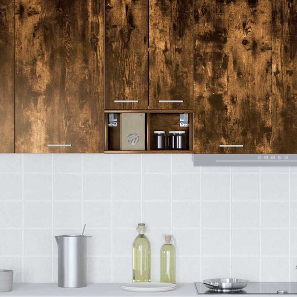 vidaXL Hanging Cabinet Smoked Oak 20 x 29.5 x 40 cm Engineered Wood