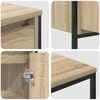 vidaXL Bathroom Furniture Set with Shelf 3 pcs Sonoma Oak and Black