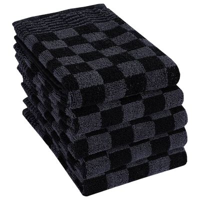 vidaXL 20 Piece Towel Set Black and Grey Cotton