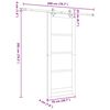 vidaXL Sliding Door White 78 x 202 cm Solid Pine Wood