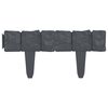 vidaXL Lawn Fence Stone Look 41 pcs Plastic 10 m