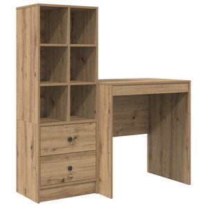 vidaXL Desk Artisan Oak 115.5 x 50 x 127 cm 2 pcs