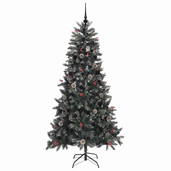 vidaXL Artificial Christmas Tree with 300 LEDs with Stand Green 210 cm