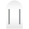 vidaXL Bathroom Mirror Cabinet with LED Light Arched Grey 42x13x70 cm