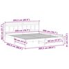 vidaXL Bed Frame Brown 200 x 200 cm Solid Pine Wood