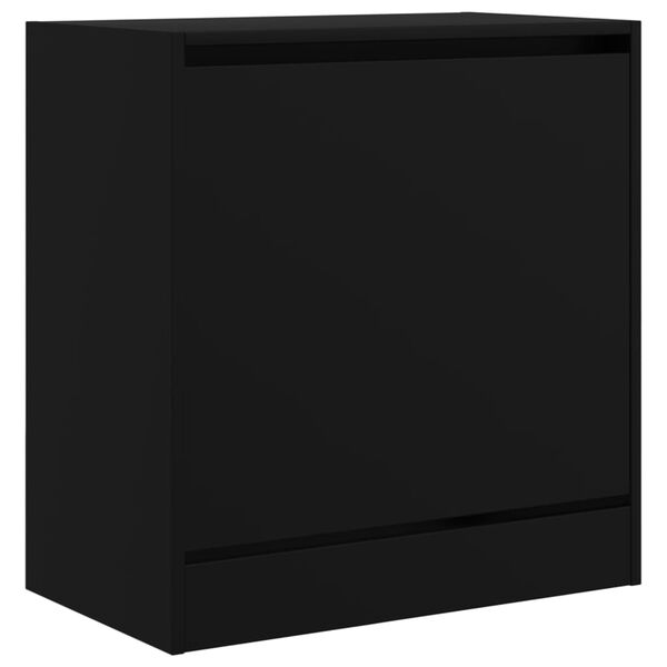 vidaXL Shoe Cabinet Black 60x34x63.5 cm Engineered Wood