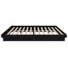 vidaXL Bed Frame without Mattress Black Solid Wood 140x190 cm