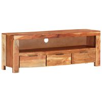 vidaXL TV Cabinet 110x30x40 cm Solid Acacia Wood
