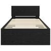 vidaXL Bed Frame with Headboard Black Oak 90 x 200 cm Engineered Wood