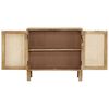 vidaXL Sideboard 80x30x73 cm Solid Mango Wood and Natural Cane