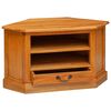 vidaXL CornerTVCabinet Natural 79 x 40 x 46 cm Solid Mahogany Wood