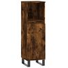 vidaXL 3 Piece Bathroom Furniture Set Smoked Oak Engineered Wood