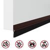 vidaXL Self-adhesive Door Brush Seals 6 pcs Brown 100 cm