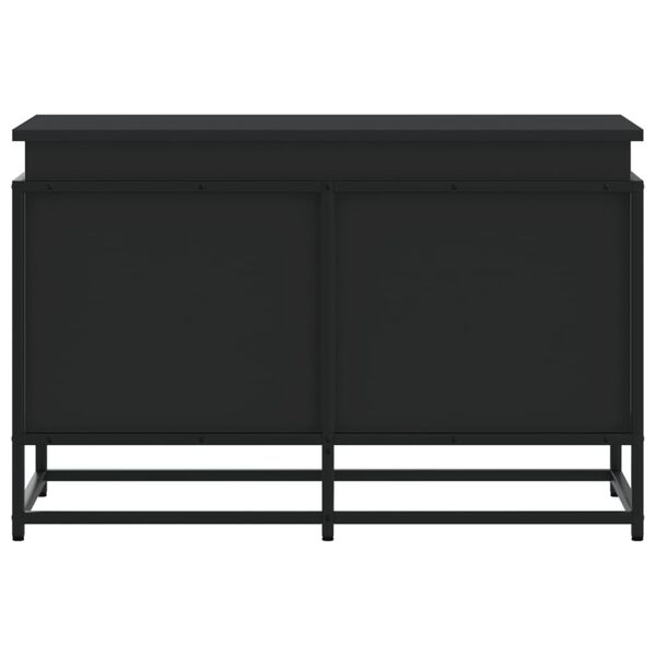 vidaXL Storage Box with Lid Black 80x40x51.5 cm Engineered Wood