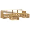 vidaXL Outdoor Sofa Set 6 pcs White Solid Acacia Wood