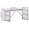 vidaXL Outdoor Table Natural 80 x 40 x 40 cm Steel and Poly Rattan