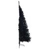 vidaXL Artificial Pre-lit Christmas Tree Black 210 cm PVC