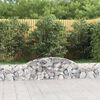 vidaXL Arched Gabion Basket 300x30x40/60 cm Galvanised Iron