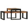 vidaXL Coffee Table 2 pcs Brown 48 x 40 x 40 cm Solid acacia wood