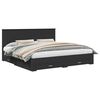 vidaXL Bed Frame Black and Silver 200 x 200 cm Engineered Wood