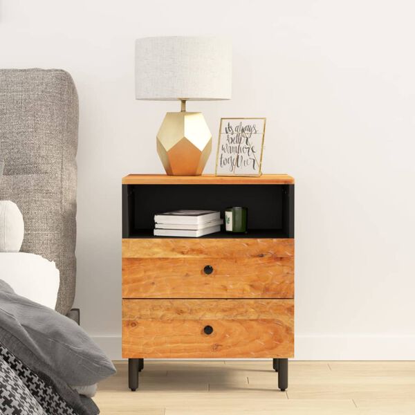 vidaXL Bedside Cabinet 50x33x60 cm Solid Wood Acacia