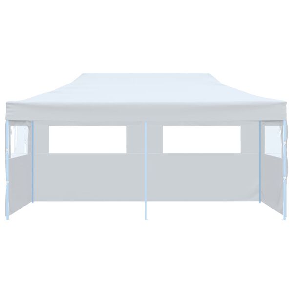 vidaXL Folding Pop-up Partytent with Sidewalls 3x6 m Steel White