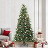 vidaXL Artificial Hinged Christmas Tree Green 240 cm PE and PVC