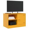 vidaXL TV Cabinets 2 pcs Mustard Yellow 67x39x44 cm Steel