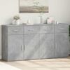 vidaXL Sideboards 2 pcs Concrete Grey 79x38x80 cm Engineered Wood