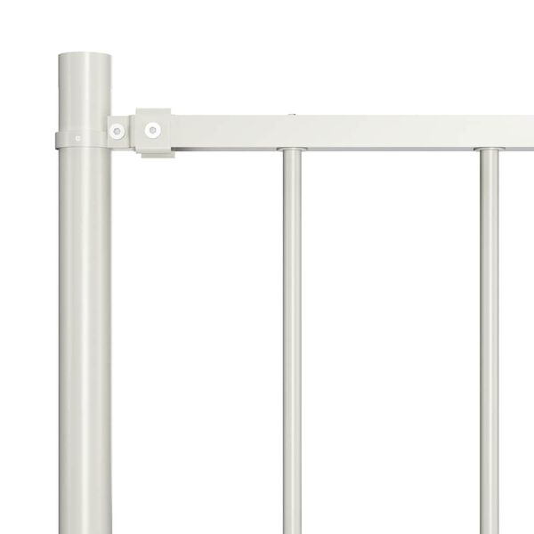 vidaXL Fence Panel Woerden with Posts Steel 1.7x0.75 m White
