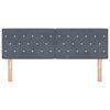 vidaXL Headboard with Headboard Dark Grey 160 cm Faux Leather